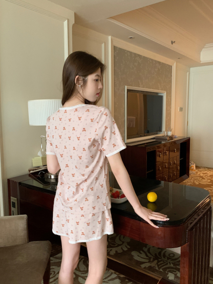 Sweet Lace Floral Homewear Set 碎花蕾丝花边两件套家居服