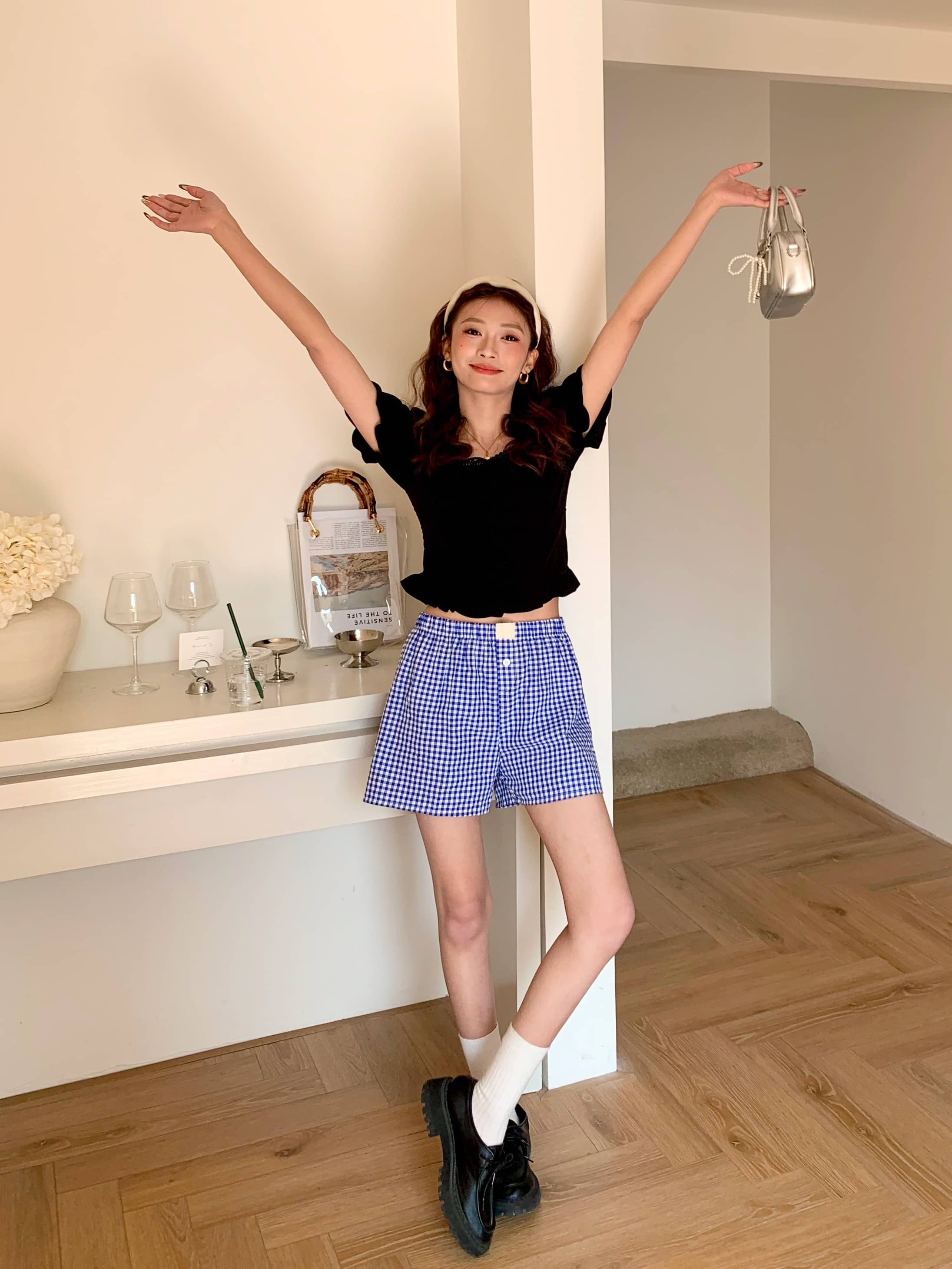 Retro Check Casual Shorts 慵懒风复古格子休闲短裤*2 Colors