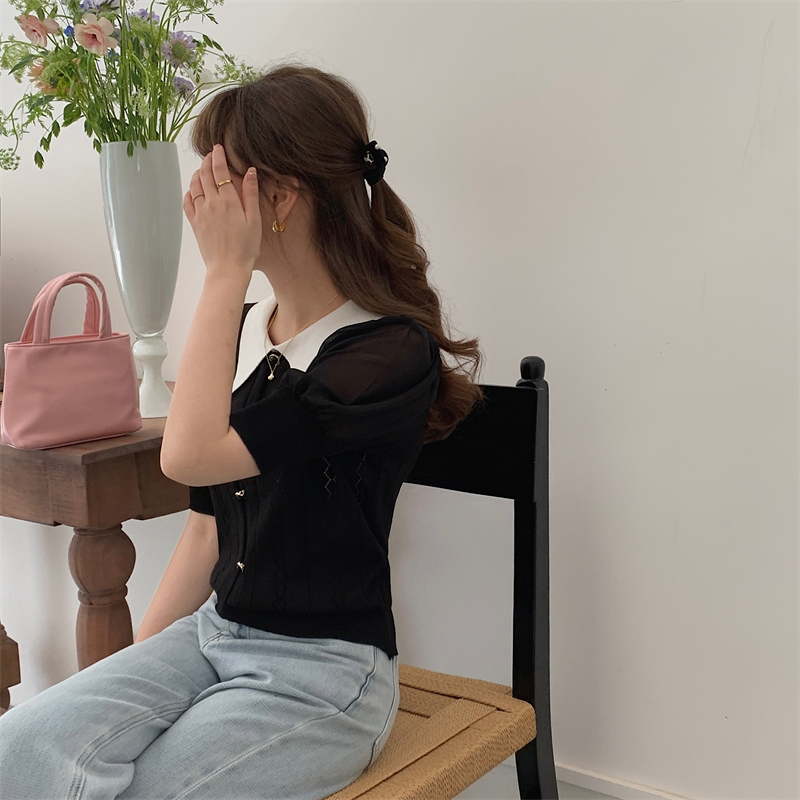 Classic Knit Top 小香风镂空针织上衣*4Colors