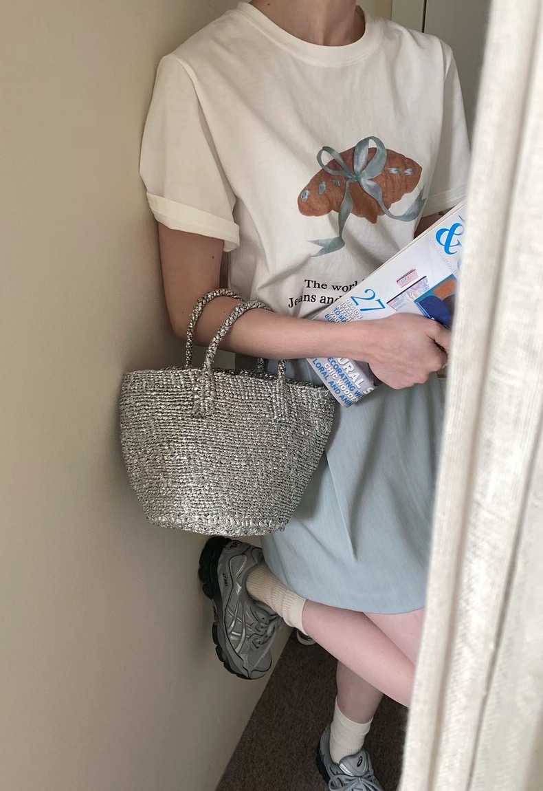 Ribbon Croissant Tee 蝴蝶结可颂T恤*2Colors