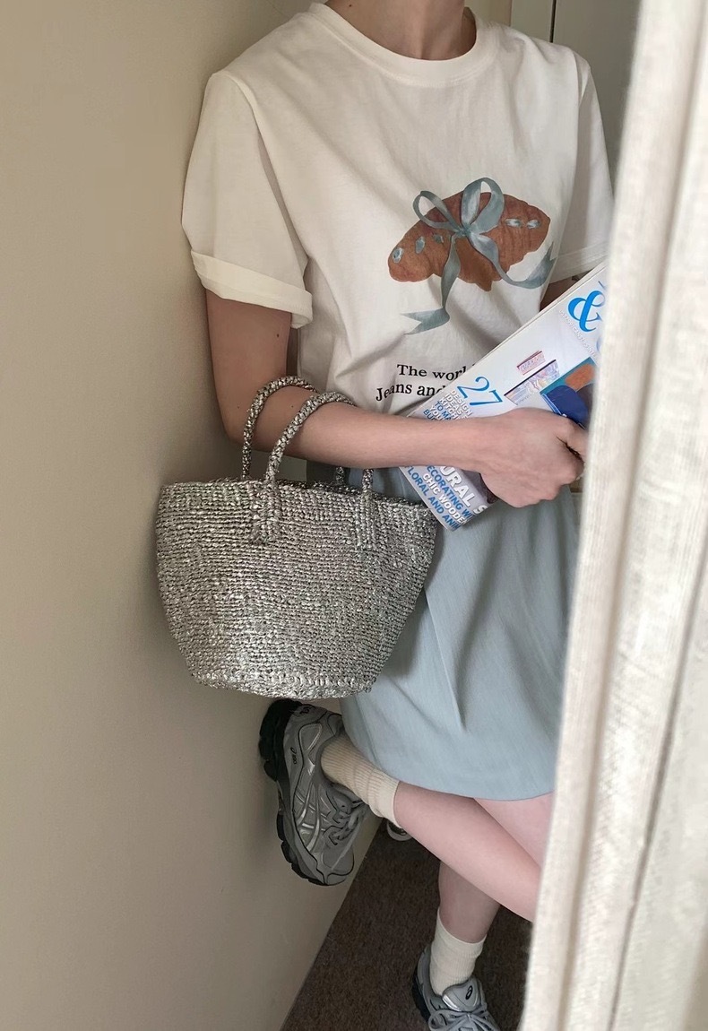 Ribbon Croissant Tee 蝴蝶结可颂T恤*2Colors