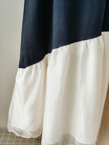 Casual Tee Combo Dress 仙气飘飘~T恤拼接连衣裙 