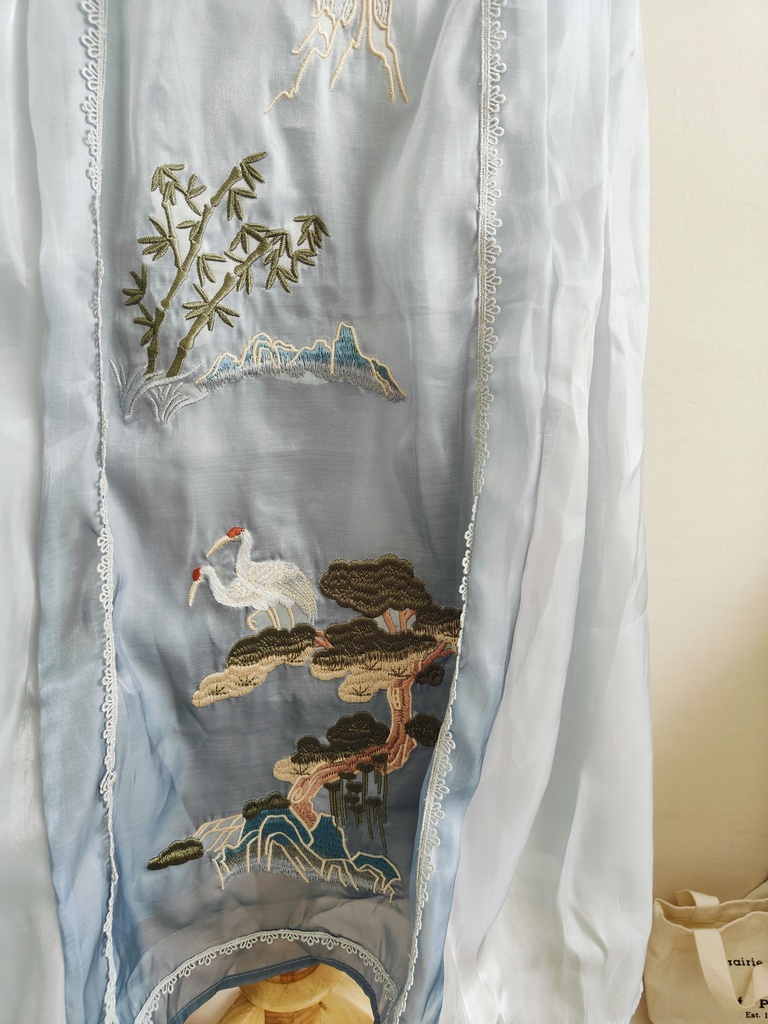 Celia Embroidered Dress with Shawl ✱大码✱汉元素绣花连衣裙+小披肩两件套