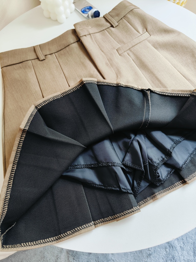 Eliza A-Line Pleated Skirt 显瘦西装A字百褶半身裙*3 colors