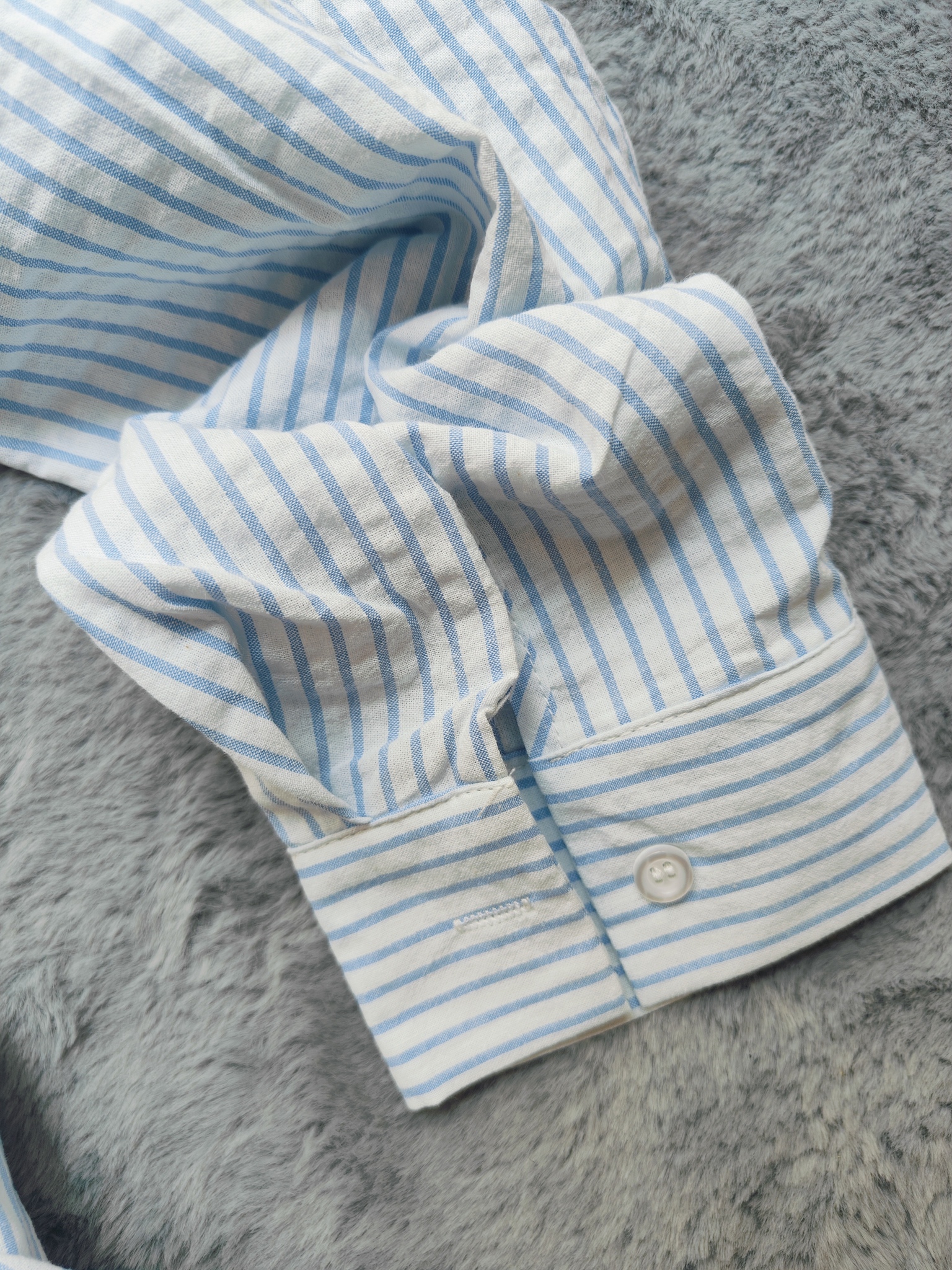 Casual Striped Long-Sleeve Blouse 治愈系女孩~经典条纹宽松长袖衬衫*3Colors