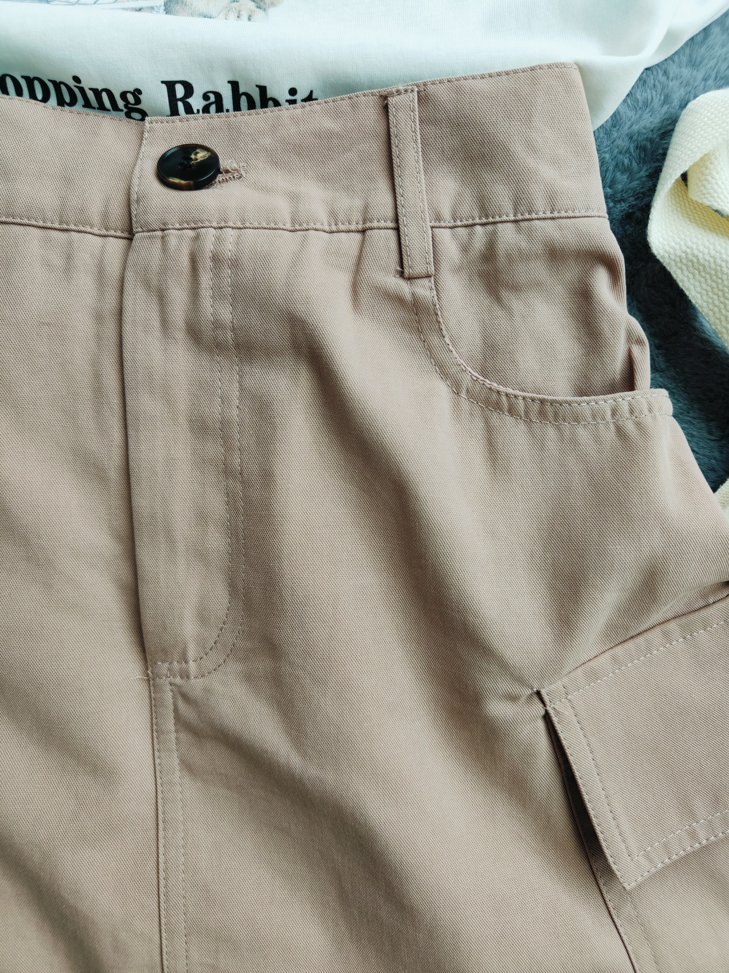 Clay Pink Cargo Skirt 藕粉工装裙*Size S