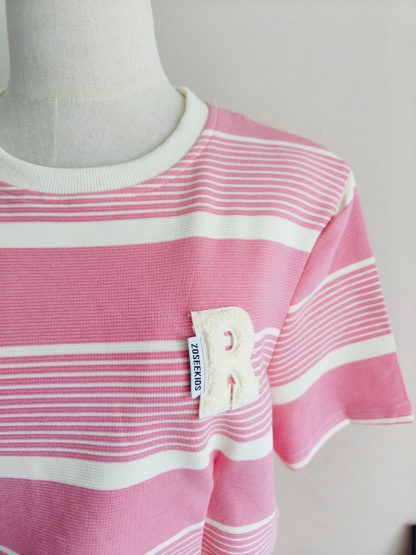 Faux Two-Piece Striped Tee Dress 假两件条纹T恤连衣裙*2Colors