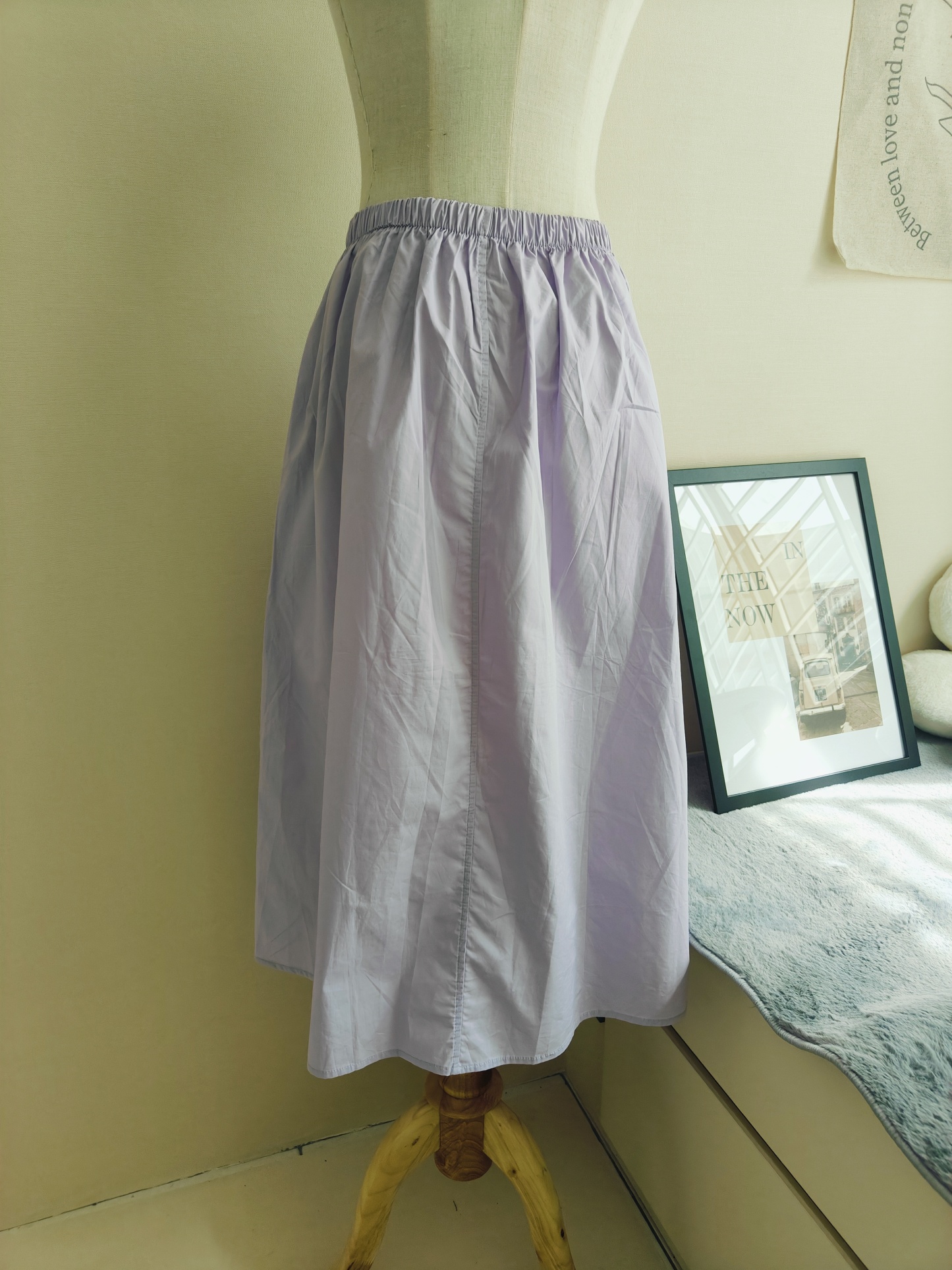 Lavender Dual-Pocket Skirt 紫色双口袋半裙*腰围可以到95cm