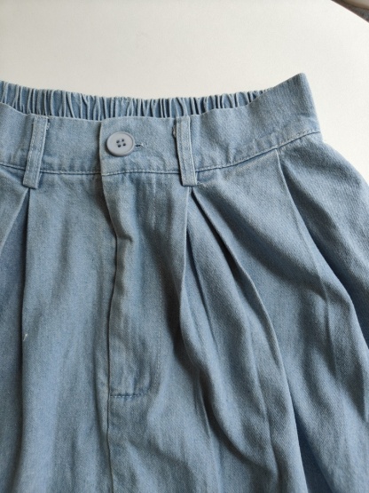 Classic A-Line Denim Midi Skirt 显瘦A字大摆牛仔半身裙*2色