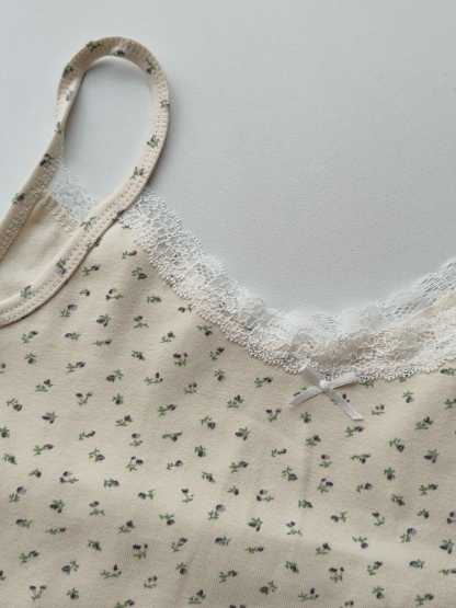 Vintage Floral Lace Cami 碎花蕾丝小吊带*3 Colors