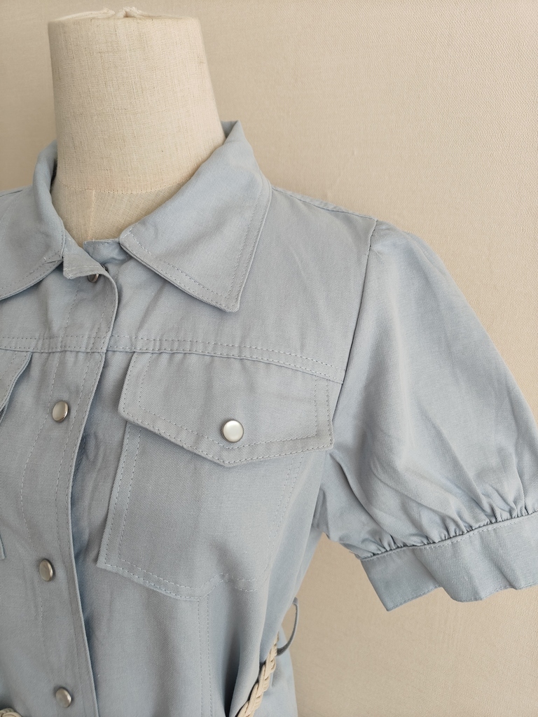 Olivia Velvet Wrap Dress 衬衫式收腰连衣裙*2Colors