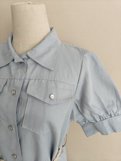 Olivia Velvet Wrap Dress 衬衫式收腰连衣裙*2Colors