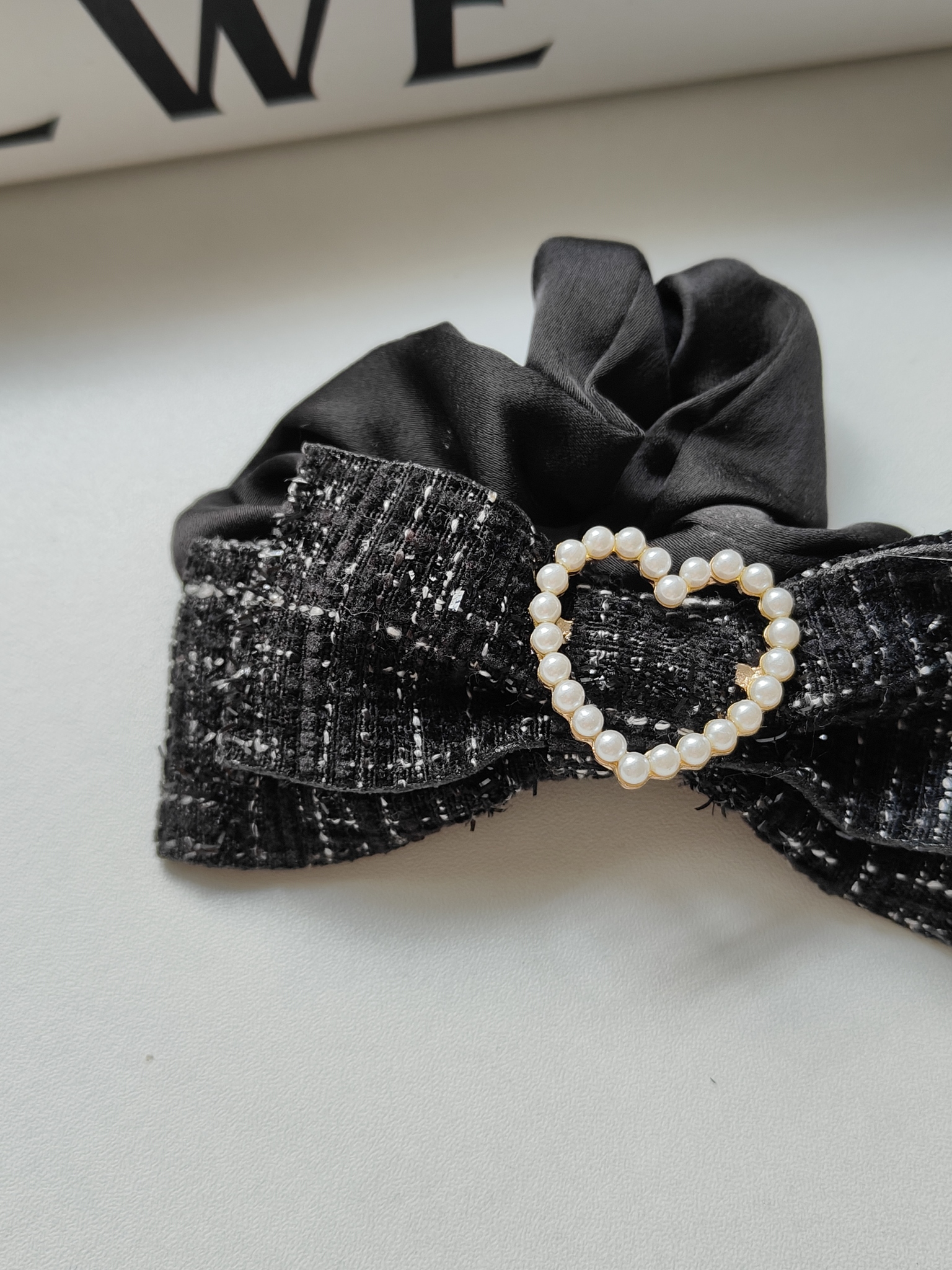 Classic Bow Hairband 小香风粗花气质蝴蝶结发圈*2Colors