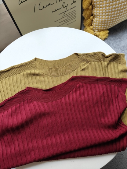 Ice Silk Knit Top 坑条冰丝针织上衣*6色