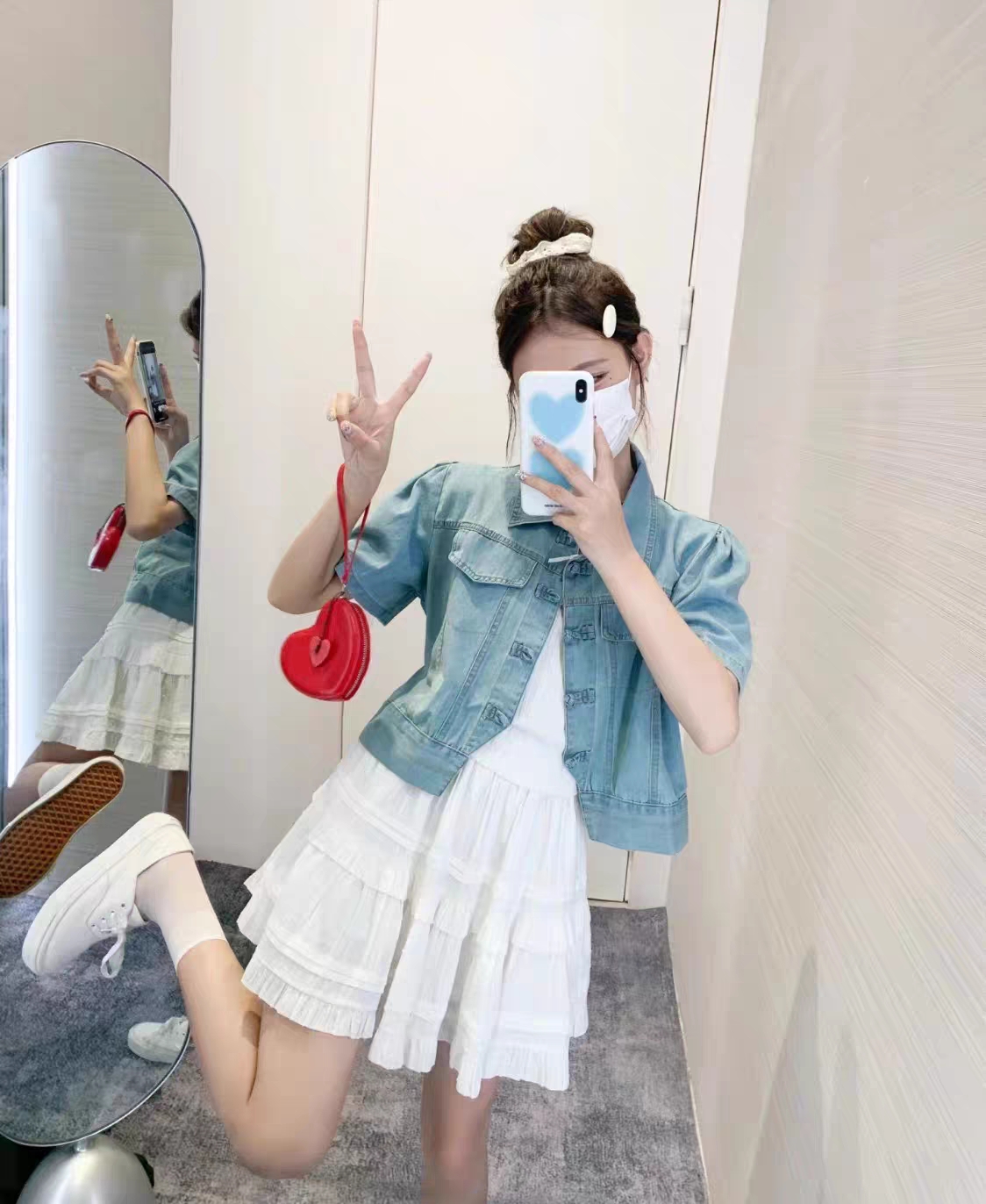 Chinese Fusion Denim T-Shirt 新中式牛仔短袖上衣*2 Colors