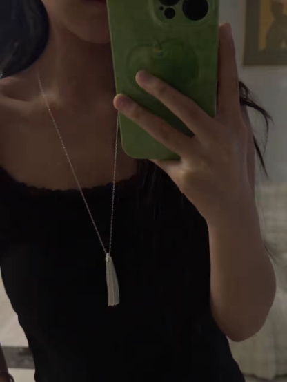 Chic Tassel Chain Necklace 小众流苏长款项链