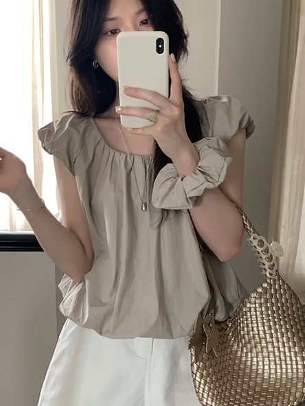 Puff Hem Tank Top 花苞休闲百搭背心*2 Colors