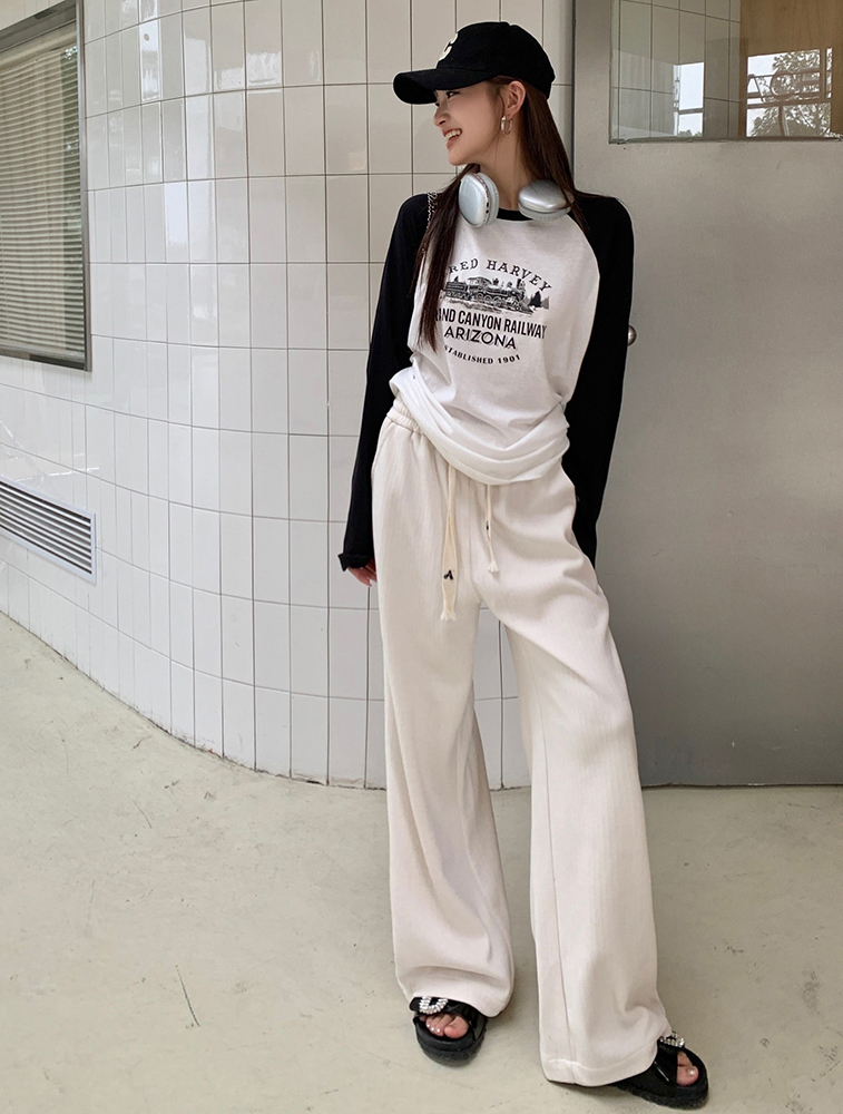 Cozy Knit Straight-leg Pants 软糯慵懒~系带针织直筒长裤