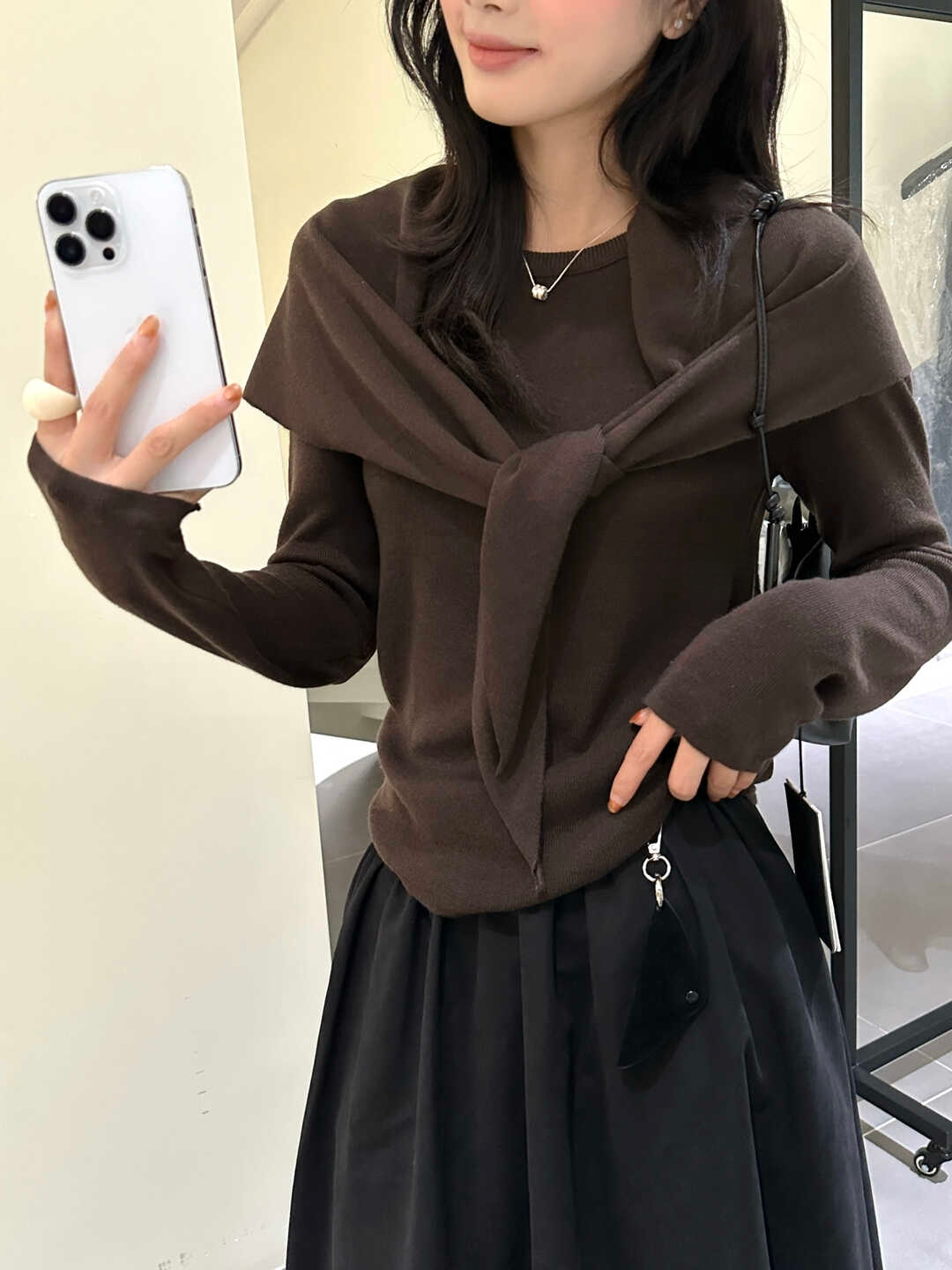  Classic Knit Top with Shawl 气质圆领针织配披肩*4 Colors