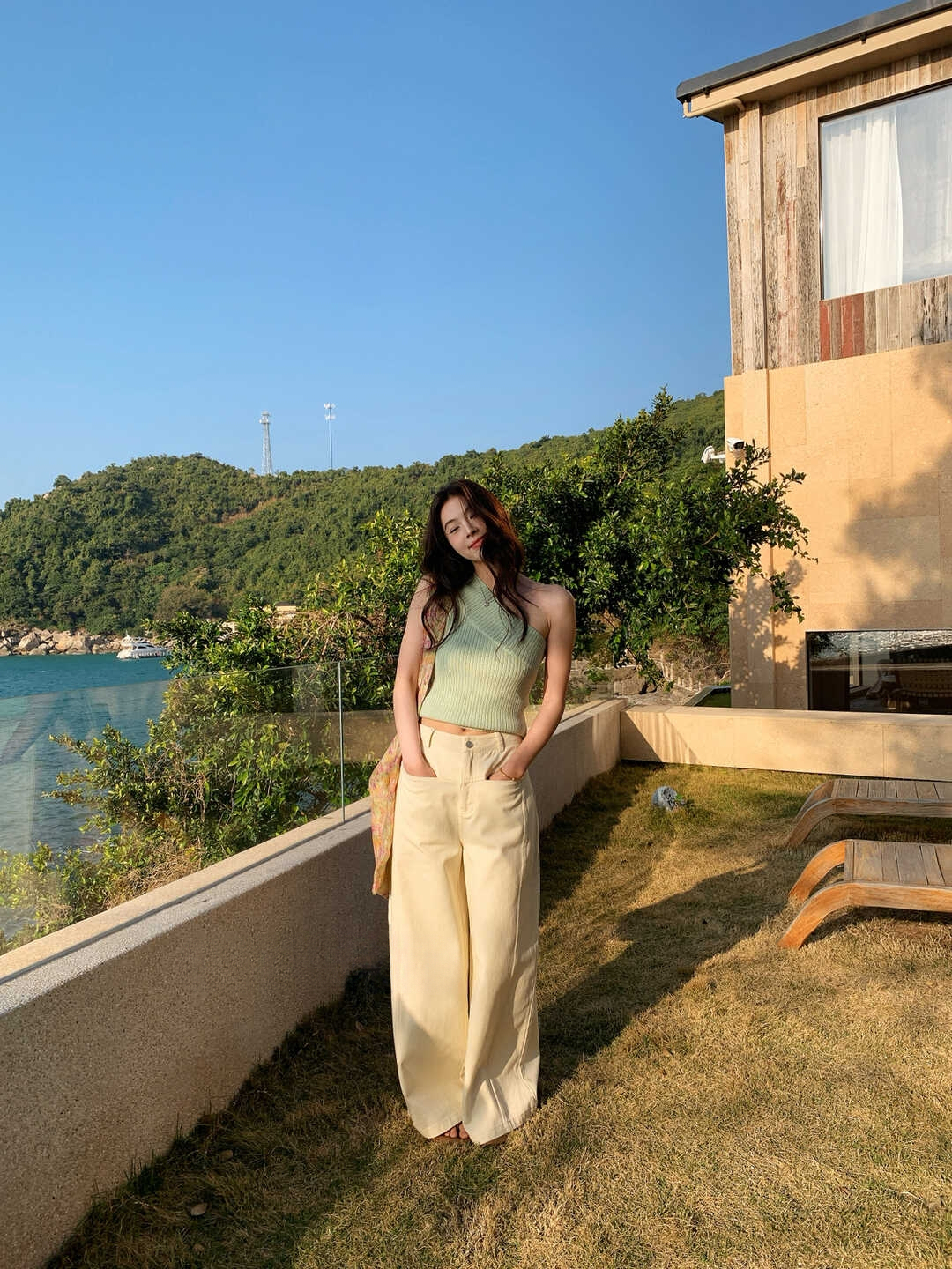 Spicy Girl Off-Shoulder Stretch Knit Tank Top 辣妹斜肩弹力针织背心* 9 Colors