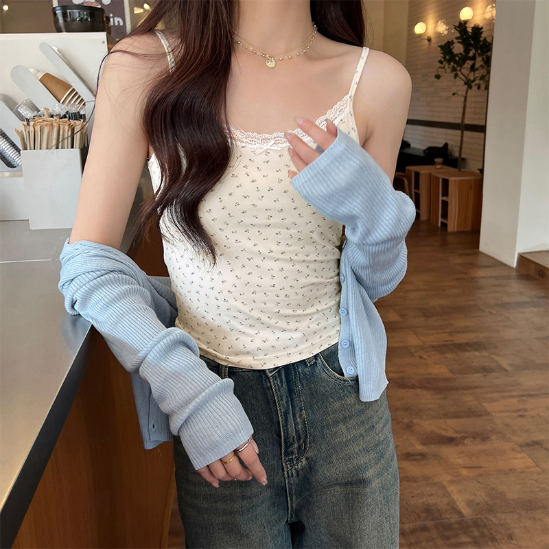 Vintage Floral Lace Cami 碎花蕾丝小吊带*3 Colors