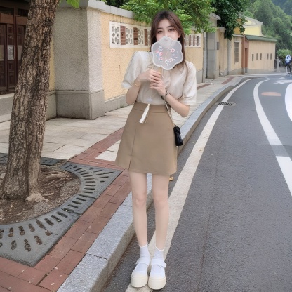 Beige Two-Piece Set茶系中式套装