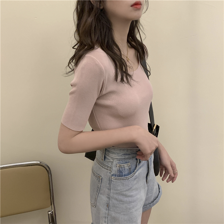 Classic Ice Silk Square Tee 复古方领冰丝T恤*8 Colors