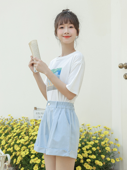 Sweet Candy Shorts 糖果色直筒短裤*4Colors