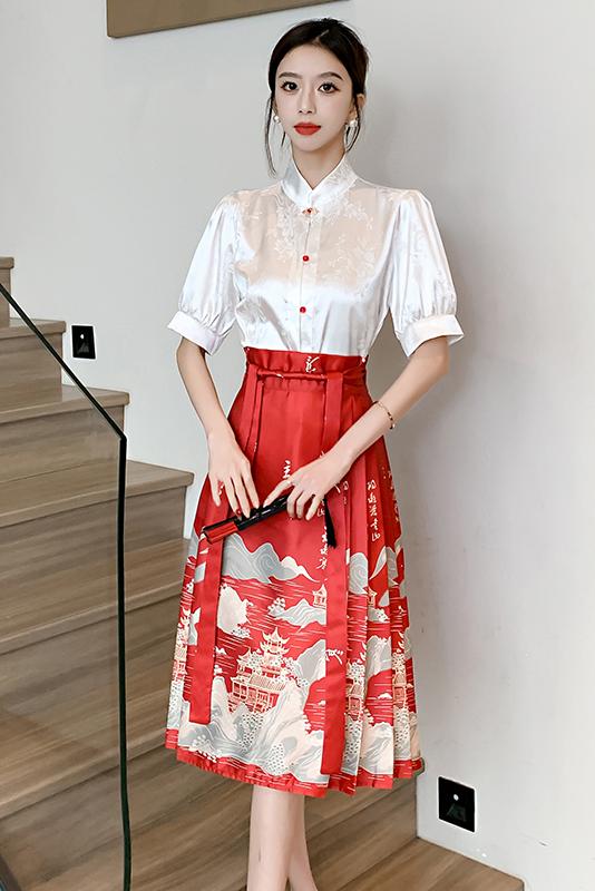 5866 Midi Horse-face skirt Set 中长款马面裙套装