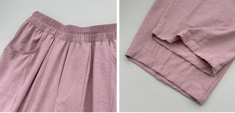 Textured Milk Pants for Women Summer Loose Draped Straight Leg Harem Pants Casual Acetate Velvet Cream Tapered Pants 肌理感奶芙裤