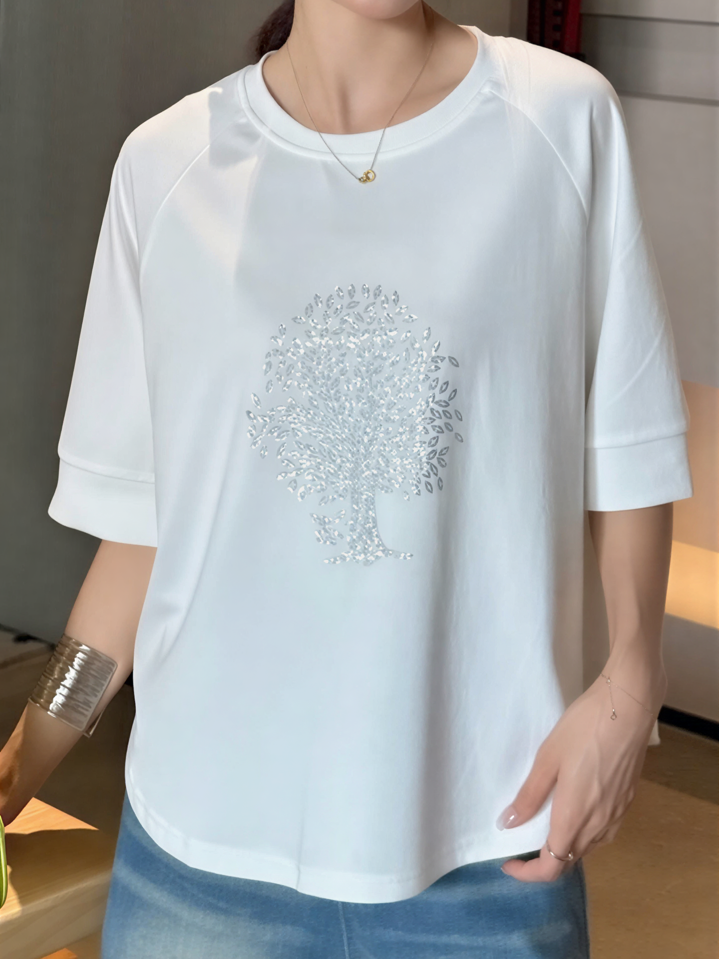 Rhinestone Moon Tree Top 亮钻月光树上衣上衣* 5 Colors
