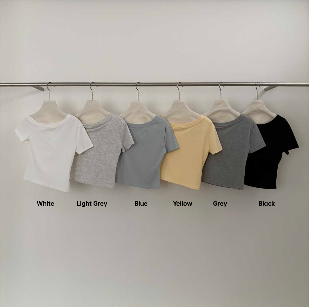 One-Shoulder Slim Fit T-Shirt 有点小特别▪斜肩修身短袖T恤*6 Colors