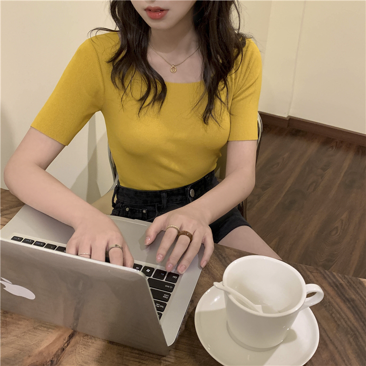 Classic Ice Silk Square Tee 复古方领冰丝T恤*8 Colors