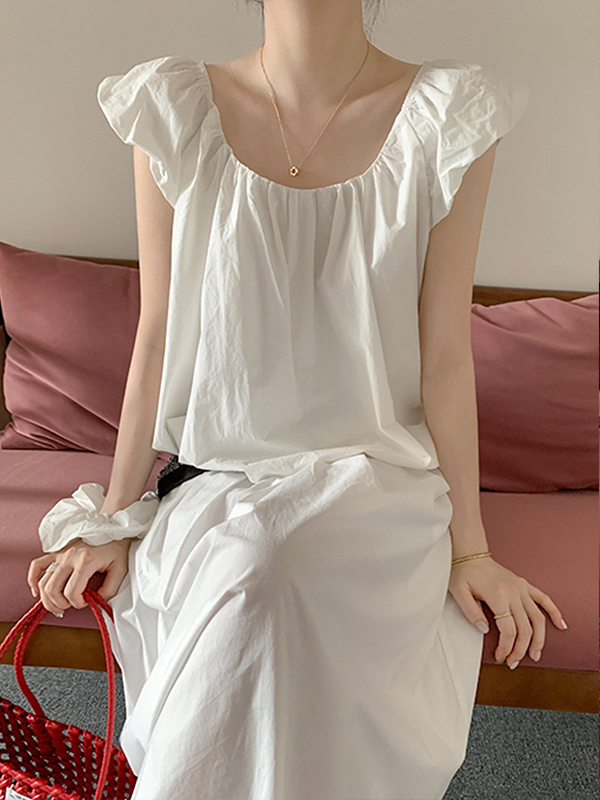 Puff Hem Tank Top 花苞休闲百搭背心*2 Colors