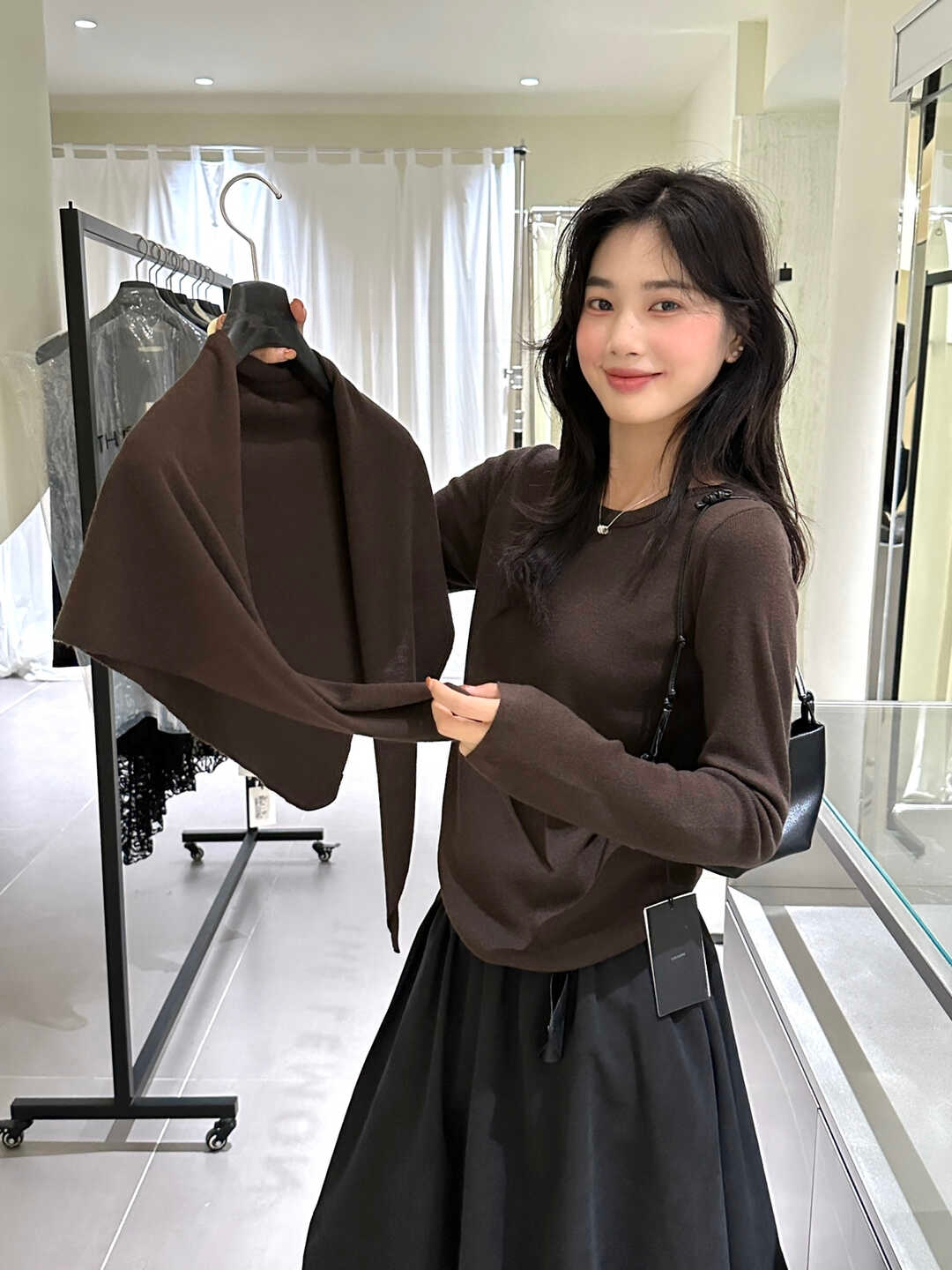  Classic Knit Top with Shawl 气质圆领针织配披肩*4 Colors