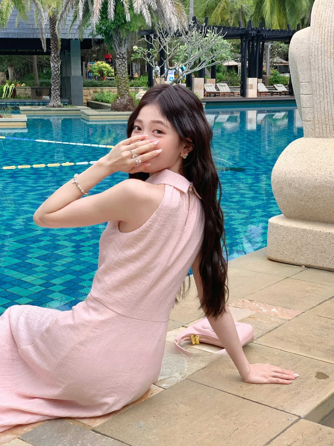 Glazed Texture Halter Neck Jumpsuit