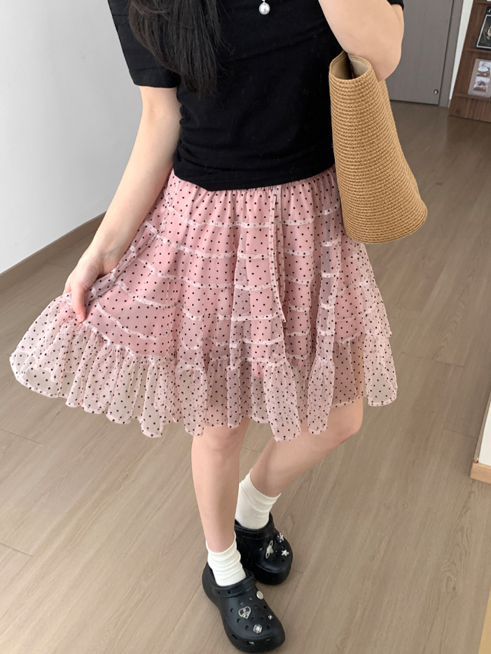 波点蛋糕短裙*3 Colors