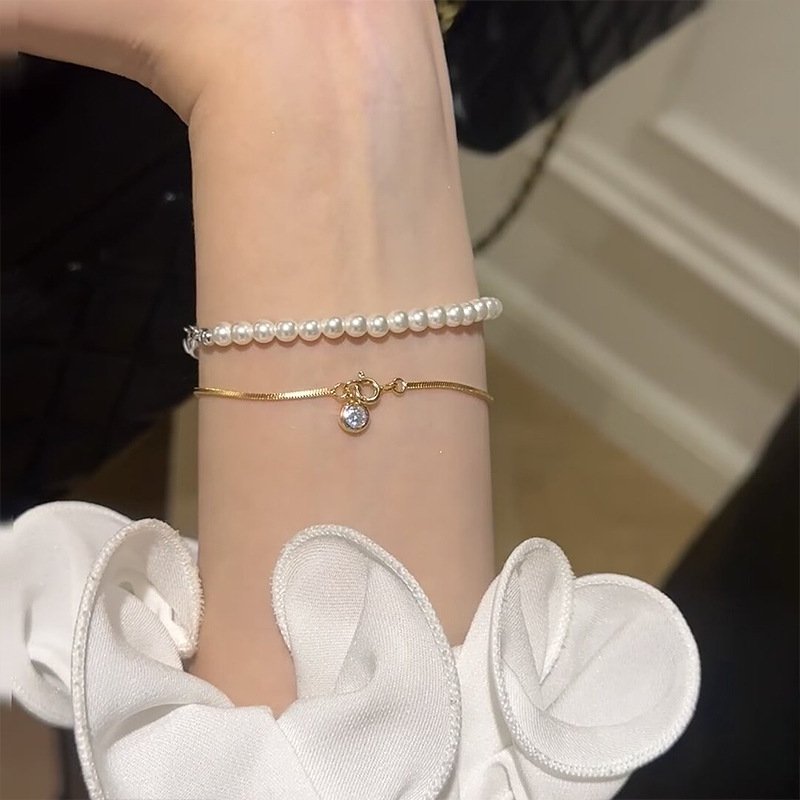 Classic Pearl & Zircon Bracelet 百搭珍珠锆石手链