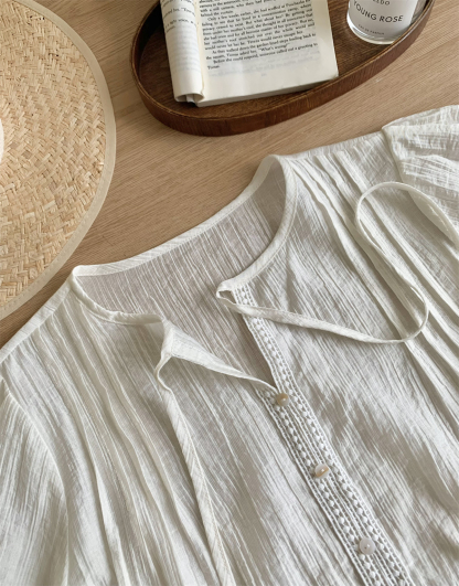 Casual Bow Tie Shirt & Skirt Combo  绑带衬衣+ 休闲短裙2件套*2Colors