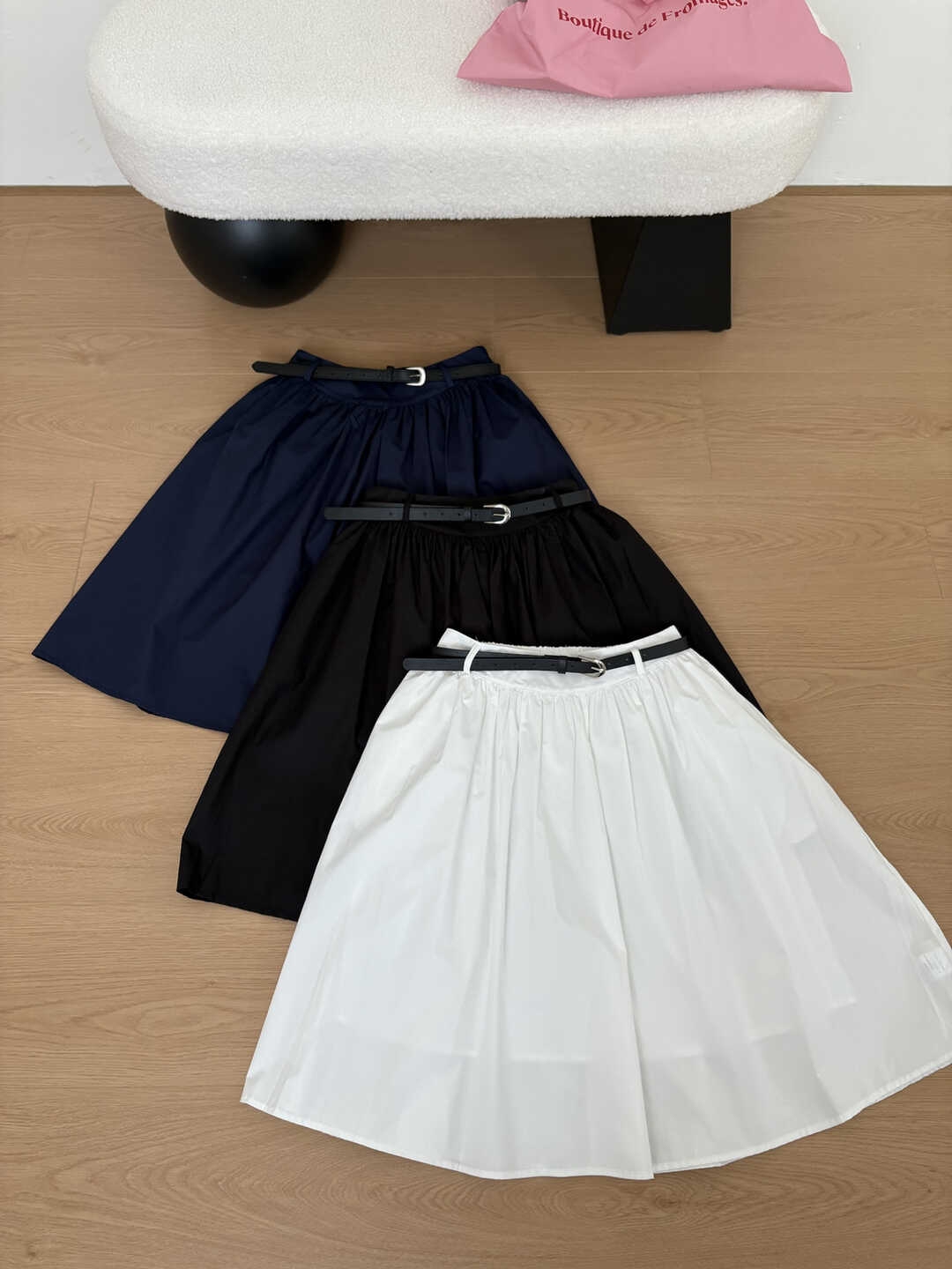 复古小众设计高腰大摆A字伞裙半身裙*6 Colors 配腰带~