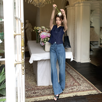 气质v领马甲小背心 French-style elegant V-neck vest top