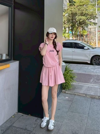 Korean Style T-Shirt & Mini Skirt Set 韩式T恤短裙套装*4 Colors