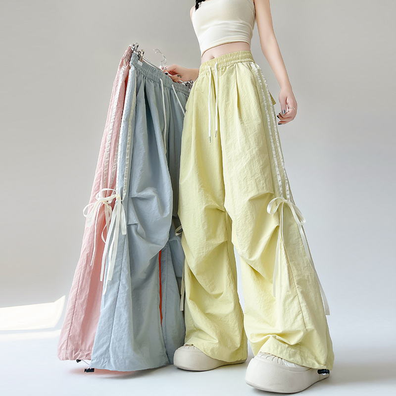 蝴蝶结速干工装裤