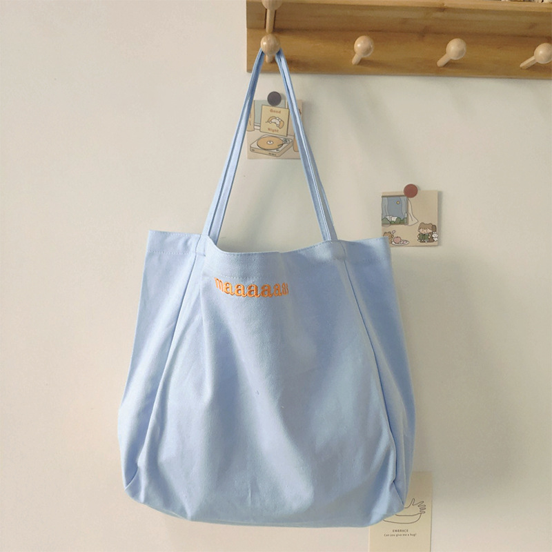 Maaas Candy-Colored Letter Canvas Bag 糖果色字母单肩手提*4Colors