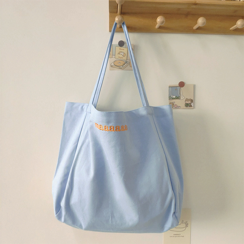 Maaas Candy-Colored Letter Canvas Bag 糖果色字母单肩手提*4Colors