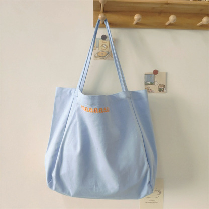 Maaas Candy-Colored Letter Canvas Bag 糖果色字母单肩手提*4Colors