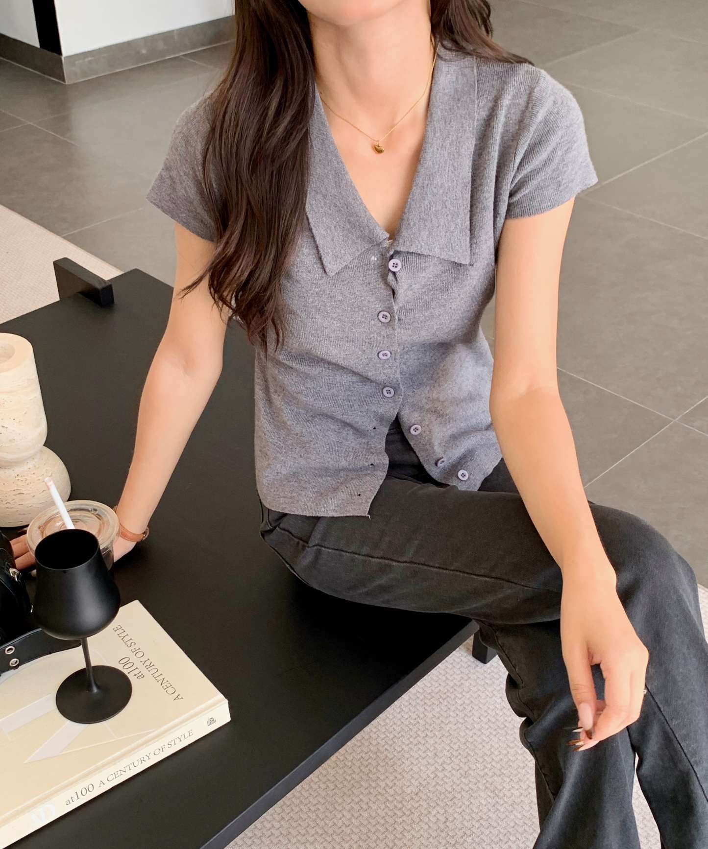 Classic Collared Button-Up Knit 翻领针织开衫*3 Colors