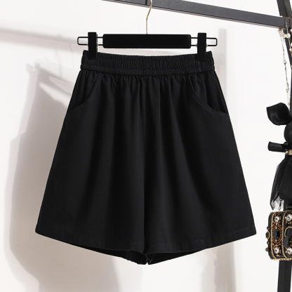 Casual Wide-Leg Shorts 百搭休闲阔腿短裤*4Colors~ 腰围是松紧带