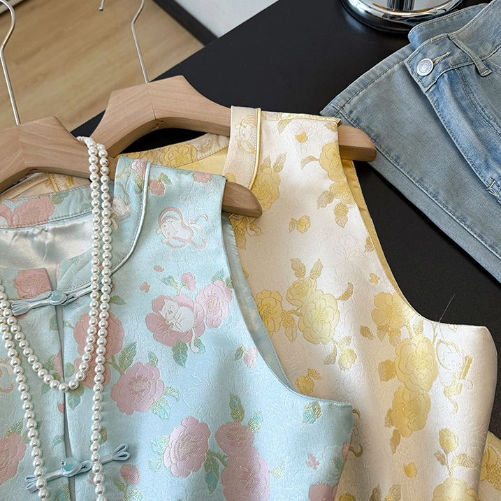 LUMEA Satin Rose Vest 缎面蔷薇马甲#051 * 2 Colors