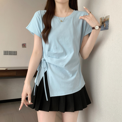 蝴蝶结短袖T恤*4 Colors